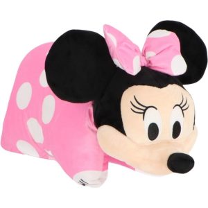 Disney Knuffelkussen Minni Mouse 45x28 cm Zwart/Roze