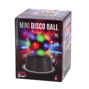 LED Mini Disco Bal Zwart