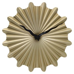 NeXtime NE-3286GO Metalen Wandklok - 40cm - Stille Klok - Goud - "Sunny"