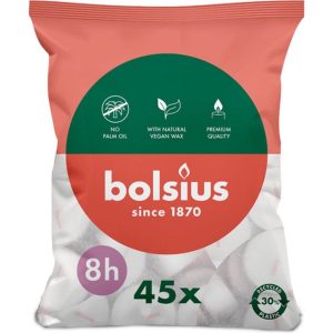 Bolsius Theelichten 45 Stuks Wit