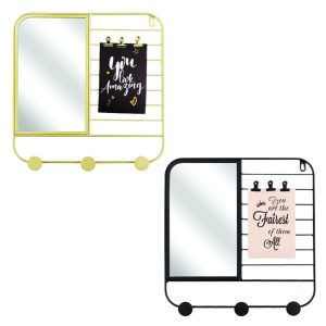 Decoratie Wandrek 32x2x33 cm Metaal/Zwart/Goud Assorti