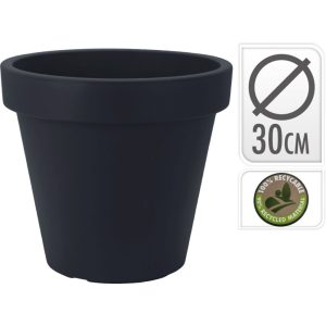Ecken & Kanten Bloempot 30x26 cm Plastic/Antraciet