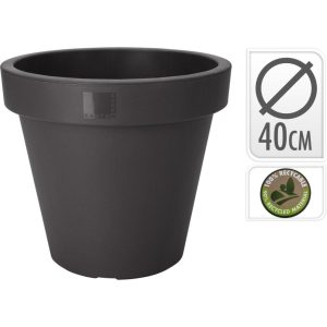 Ecken & Kanten Bloempot Rond 40 cm Zwart