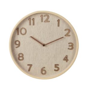 Wandklok Houtlook 38x5 cm Grijs