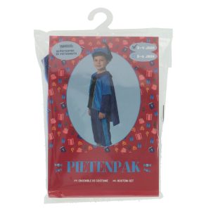 Pietenpak met Cape 3-4 Jaar Blauw/Zwart