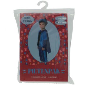 Pietenpak met Cape 5-6 Jaar Blauw/Zwart