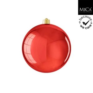 Mica Decorations Kerstbal Onbreekbaar 20 cm Glanzend Rood