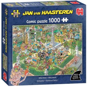 Jumbo Jan van Haasteren Puzzel BBQ Feest! 1000 Stukjes + Poster