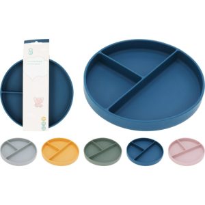 Siliconen Bord 3 Vaks met Zuignap Assorti