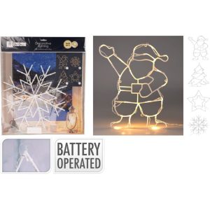 Kerstfiguur 24Led Warm Wit Verschillende Uitvoeringen