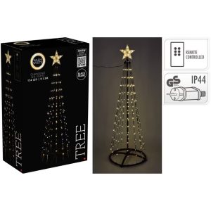 LED Kerstboom 154 LED's 150 cm Warm Wit Zwart