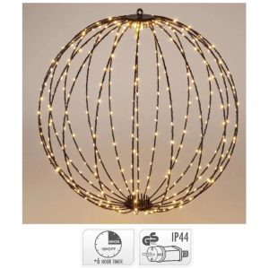 LED Bol 320 LED's 50 cm Warm Wit Zwart