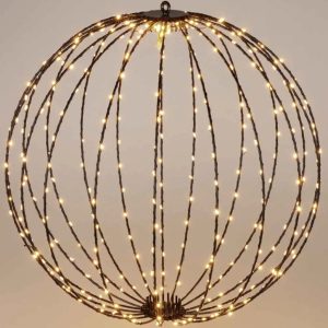 Decoratie LED Bal 60 cm 400 LED's Warm Wit Zwart