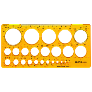 Aristo AR-5031 Cirkelsjabloon 1-36 Mm 25 Cirkels