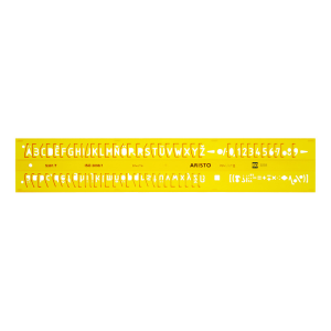 Aristo AR-5301/7 Lettersjabloon 7mm H-profiel Schriftvorm B Recht
