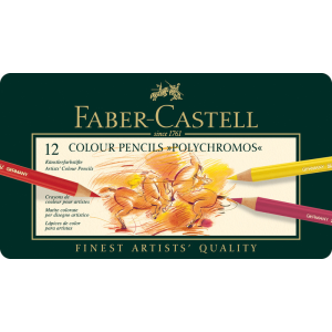 Faber Castell FC-110012 Kleurpotlood Polychromos 3,8mm Kerndikte Etui à 12 Stuks
