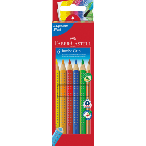 Faber Castell FC-110906 Kleurpotlood Jumbo GRIP Etui à 6 Stuks