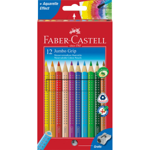 Faber Castell FC-110912 Kleurpotlood Jumbo GRIP Etui à 12 Stuks