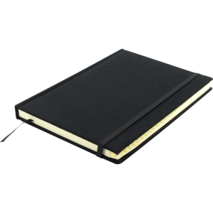 Kangaro K-5105 Alfabetboek A5 A-Z Linnen Hard Cover Zwart, 208 Pagina's, Leeslint, Elastiek