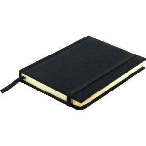 Kangaro K-5106 Alfabetboek A6 A-Z Linnen Hard Cover Zwart, 208 Pagina's, Leeslint, Elastiek