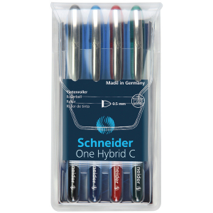 Schneider S-183294 Rollerball One Hybrid C 0,5mm Etui 4 Stuks