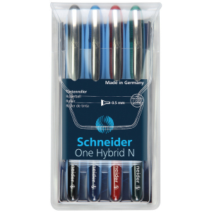 Schneider S-183594 Rollerball One Hybrid N 0,5mm Etui 4 Stuks