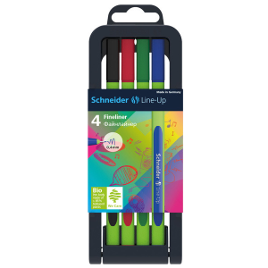 Schneider S-191094 Fineliner Line-Up 0,4mm Assorti 4 Stuks
