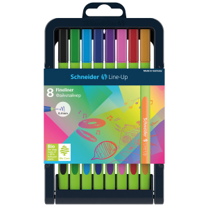 Schneider S-191098 Fineliner Line-Up 0,4mm Asoorti 8 Stuks