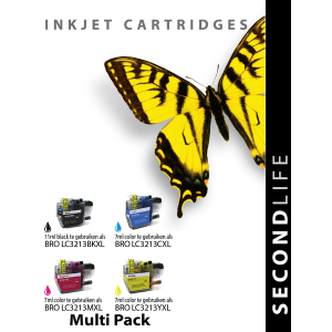Kangaro SL-11511189 Cartridge SecondLife Brother Multipack LC 3213 XL BK/C/M/Y